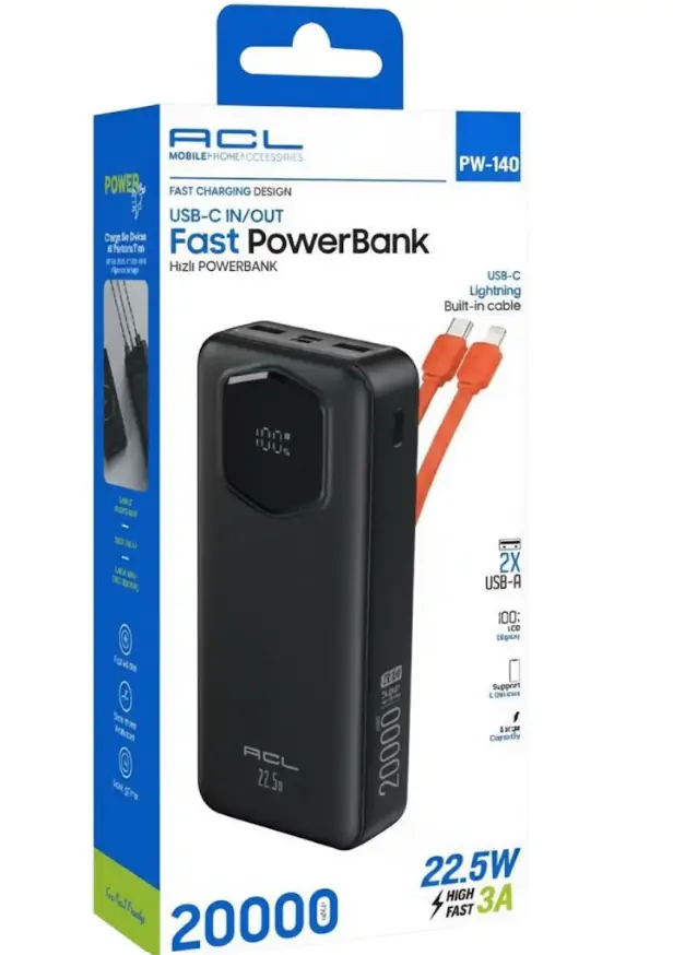 Купить оптом Повербанк ACL 20000 mAh (PD 22.5W) PW-117 в Украине 