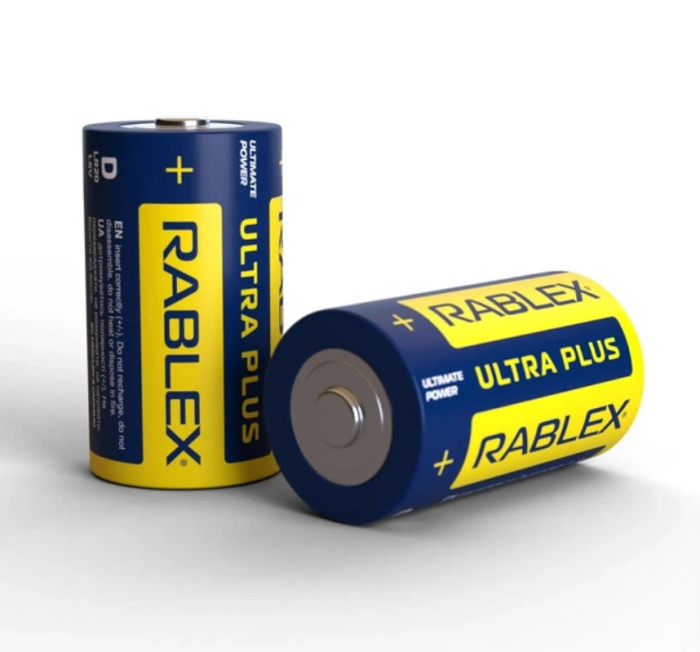 Купить оптом Батарейка щелочная RABLEX ULTRA PLUS LR20/D 2шт/пленка (Цена указана за 2шт)