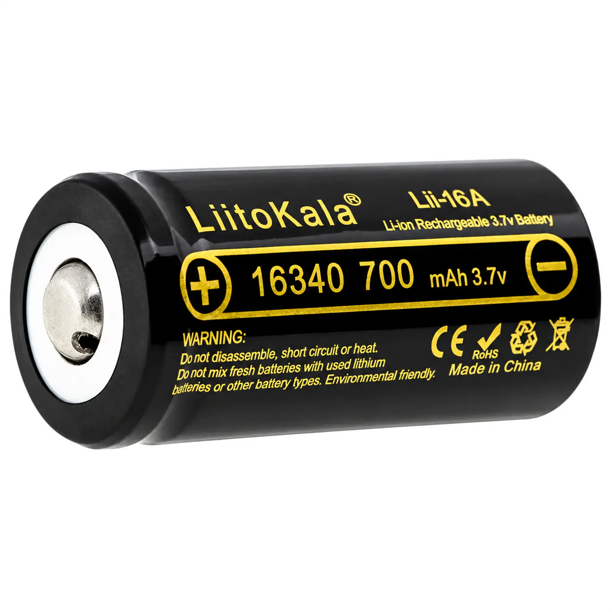 Купити оптом Купити Акумулятор 16340 LitoKala Lii-16A 700mAh (Original) оптом - ціна 106 грн в Україні 