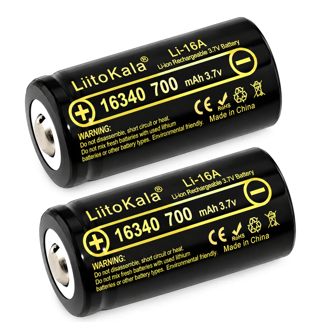 Купити оптом Купити Акумулятор 16340 LitoKala Lii-16A 700mAh (Original) оптом - ціна 106 грн в Україні , зображення 2
