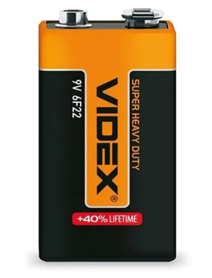 Купити оптом Купити Батарейка сольова VIDEX SUPER HEAVY DUTY 6F22/9V 1шт/плівка (Ціна вказана за 1шт) оптом - ціна 15 грн в Україні 