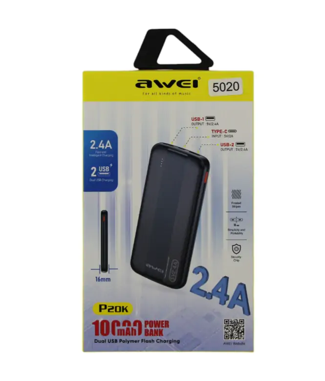 Купить оптом Аккумулятор PowerBank 10000 mAh AWEI P20K в Украине 