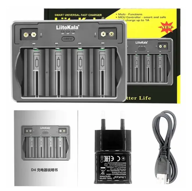 Купити оптом Купити Зарядний на 4 акумулятори LiitoKala Lii-D4 оптом - ціна 435 грн в Україні 