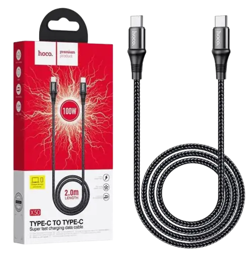 Купити оптом Купити Шнур Type-C to Type-C HOCO X50 (100W, 2м) оптом - ціна 154 грн в Україні 