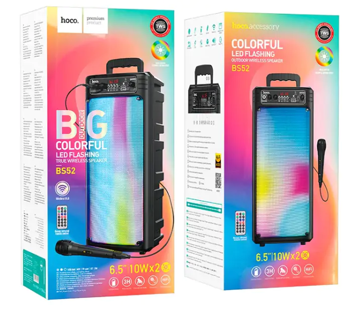 Купити оптом Купити Колонка з блютуз та мікрофоном HOCO BS52 оптом - ціна 1380 грн в Україні 