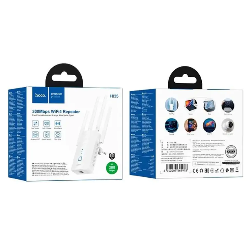 Купити оптом Купити Wifi репітер у розетку HOCO HI35 оптом - ціна 364 грн в Україні 