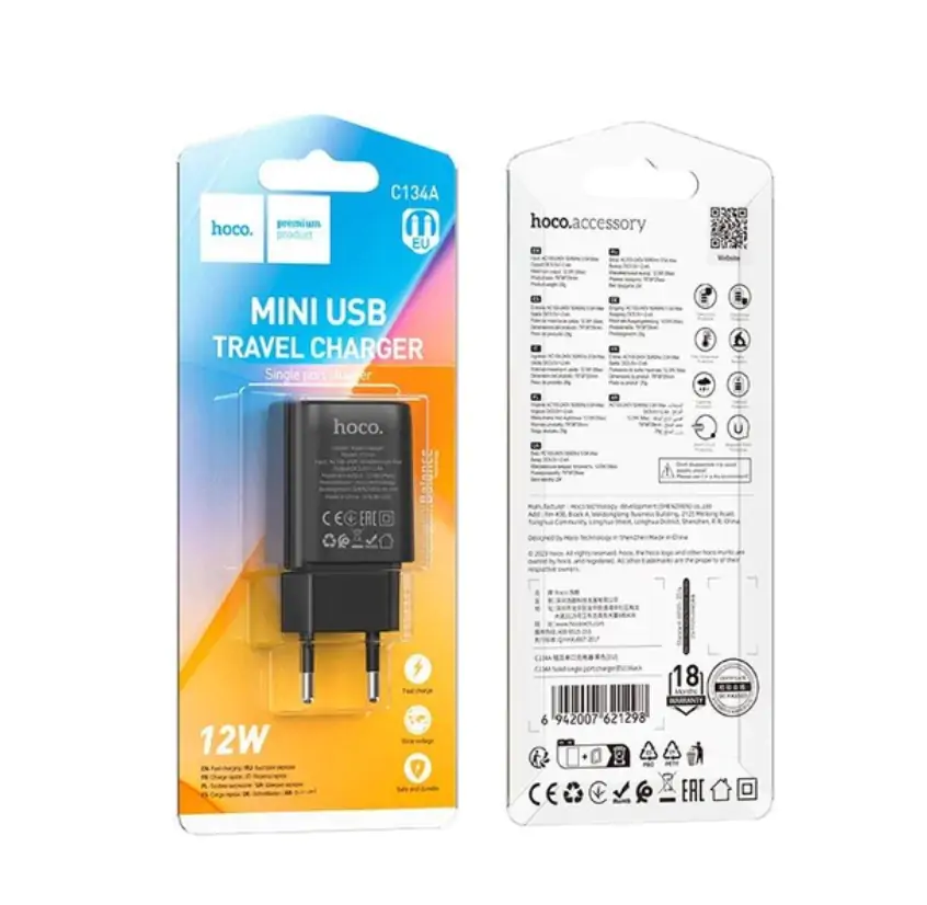 Купити оптом Купити Зарядне мережеве HOCO C134A (12W) оптом - ціна 74 грн в Україні 