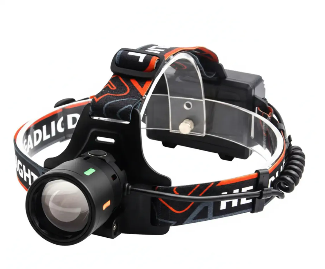 Купить оптом Налобный фонарь (1 режим) с красным светом BL-T207-RED в Украине 