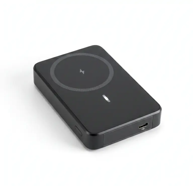 Купить оптом Магнитный повербанк HE-M7 10000 mAh (MagSafe, с дисплеем, белый) в Украине , изображение 2