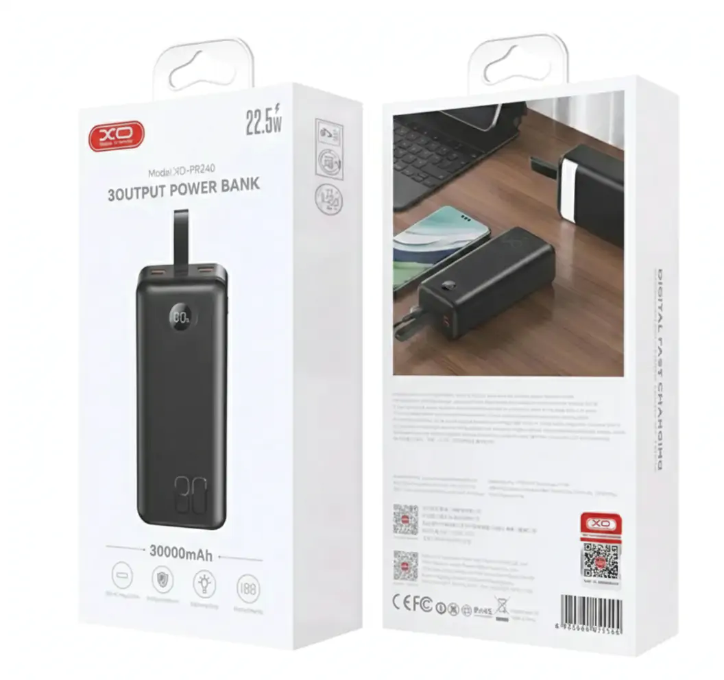 Купити оптом Купити Павербанк 30000mAh XO PR240 (22.5W) оптом - ціна 1111 грн в Україні 