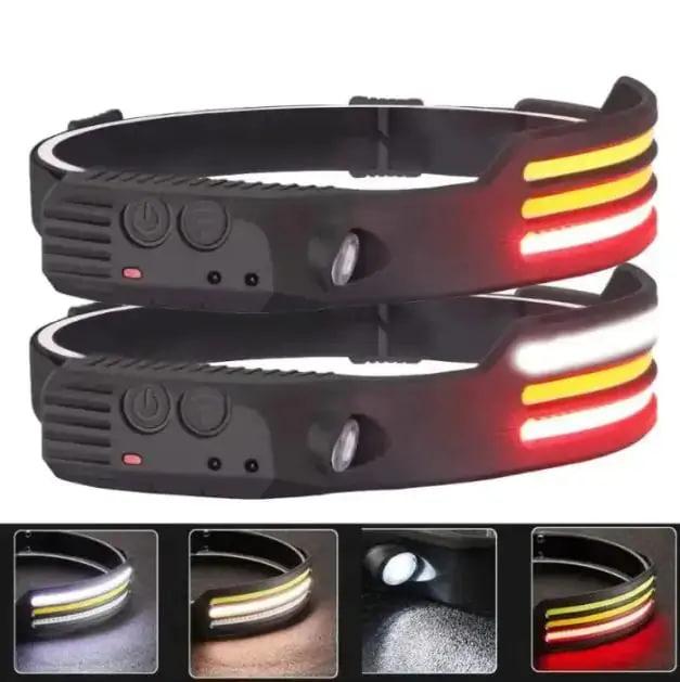 Купить оптом Налобный фонарь с microUSB COBA CB-689-3 (датчик движения + красный)