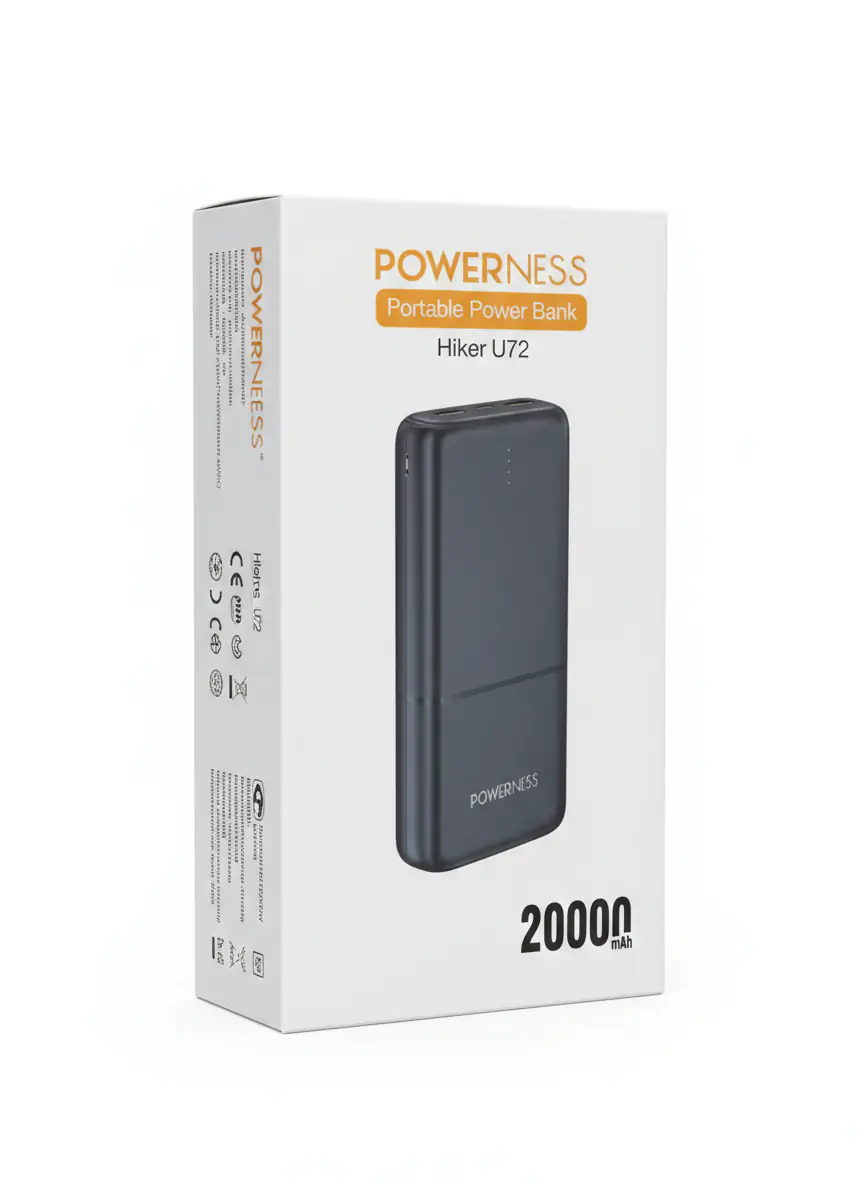 Купить оптом Повербанк POWERNESS HIKER 20000 mAh (PD 22.5W) U72 в Украине 