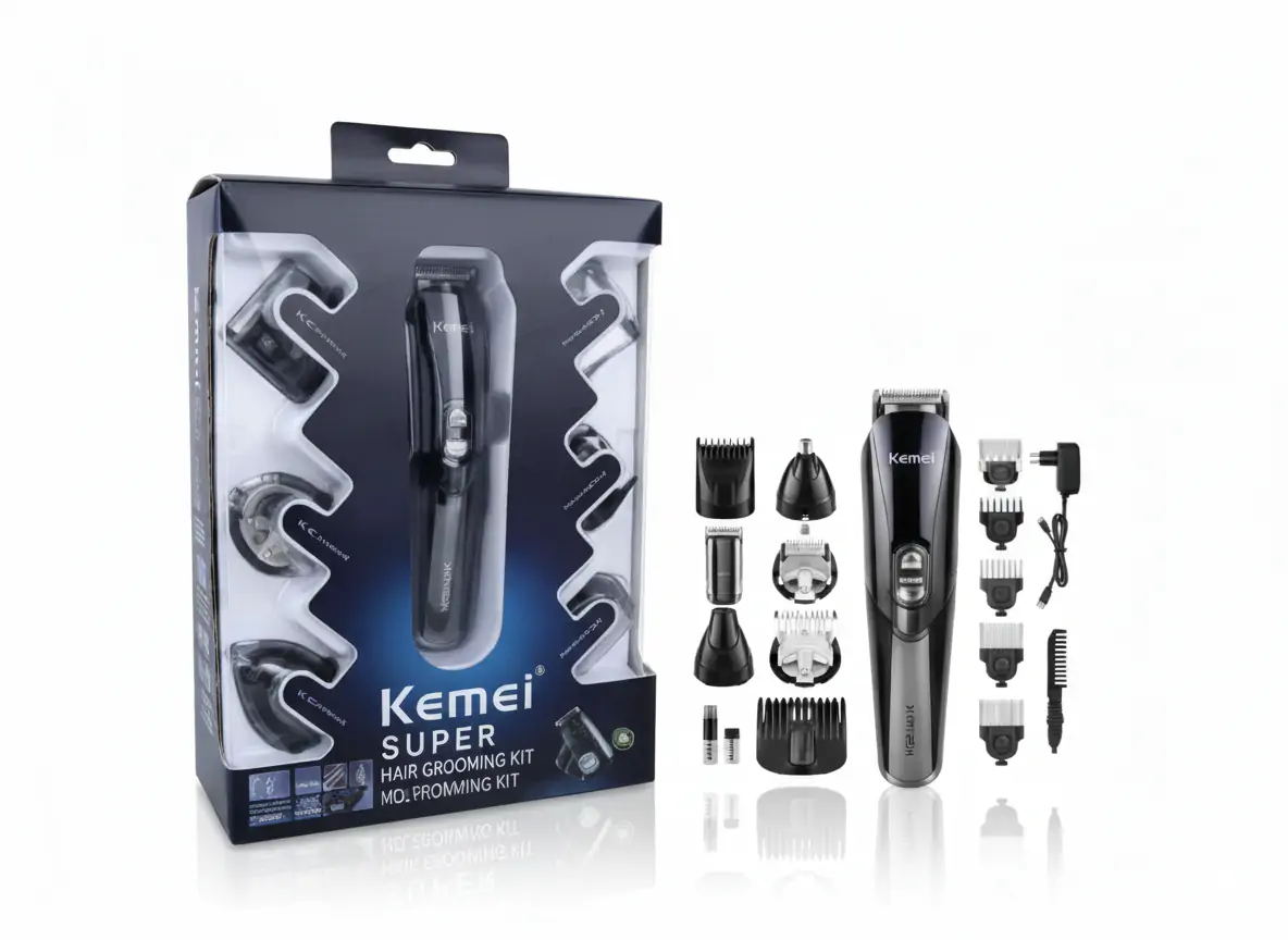Купити оптом Купити Набір для стрижки волосся акумуляторний KEMEI KM-640 (8 в 1) оптом - ціна 493 грн в Україні 
