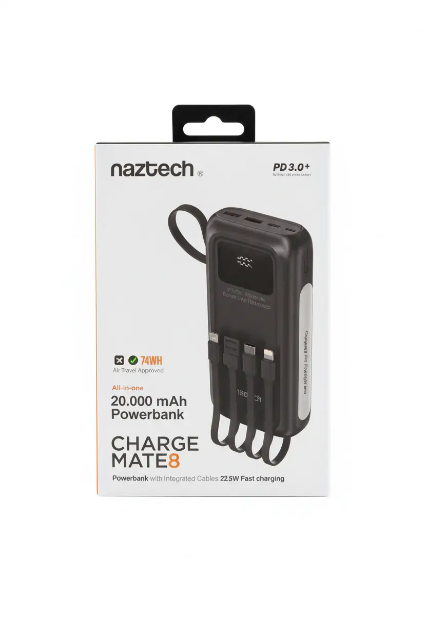 Купити оптом Купити Повербанк 20000 mAh Naztech Charge Mate (22.5W) оптом - ціна 935 грн в Україні 