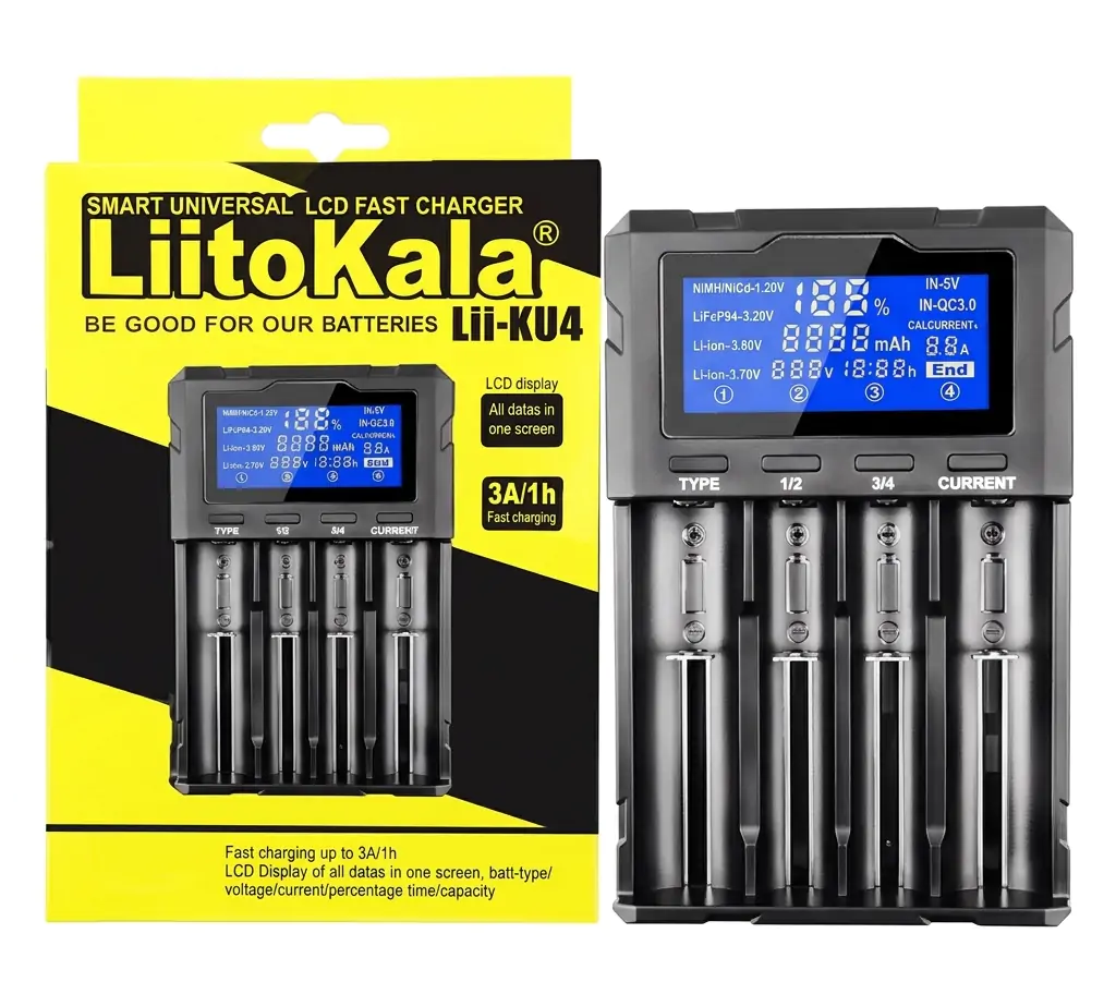 Купити оптом Купити Зарядний на 4 акумулятори LiitoKala Lii-KU4 оптом - ціна 651 грн в Україні 