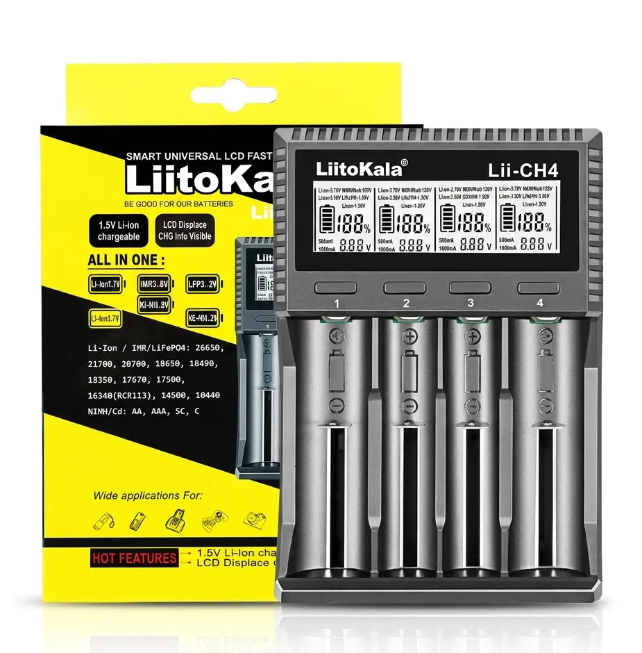 Купити оптом Купити Зарядний на 4 акумулятори LiitoKala Lii-CH4 оптом - ціна 450 грн в Україні 