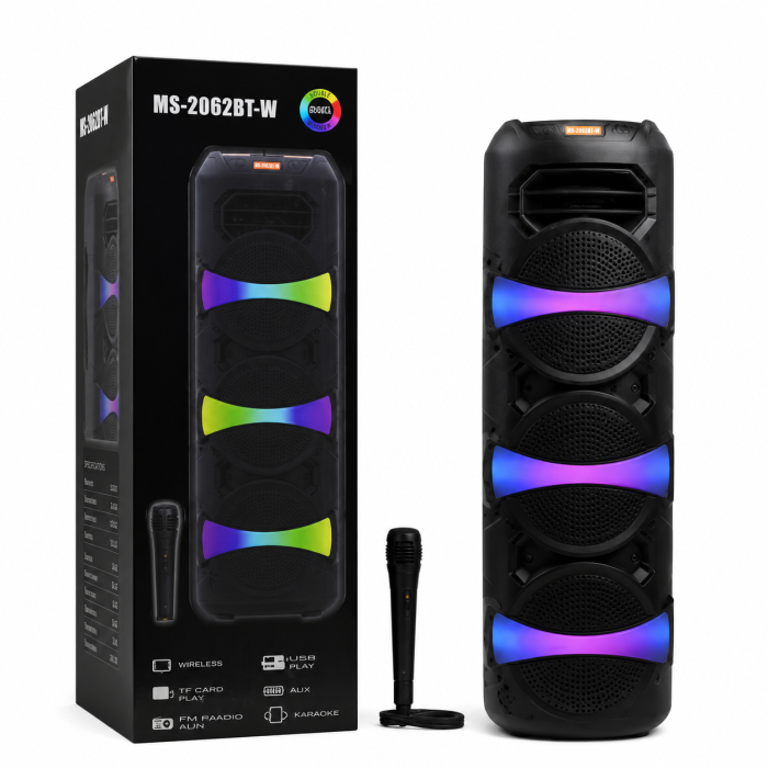 Купить оптом Портативная колонка чемодан мини с bluetooth и микрофоном MS-2062BT-W