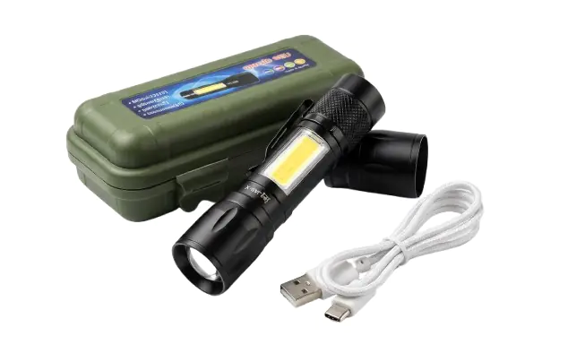 Купить оптом Ручной мини фонарь microUSB BL-535 (XPE+COB) в Украине , изображение 2