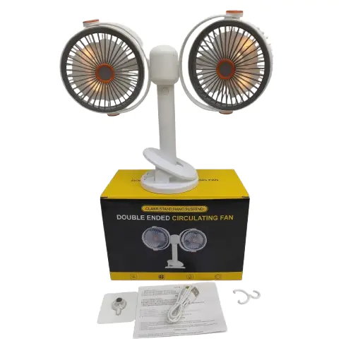 Купить оптом Аккумуляторный двойной вентилятор с прищепкой TYPE-C DOUBLE ENDED CIRCULATING FAN в Украине , изображение 2