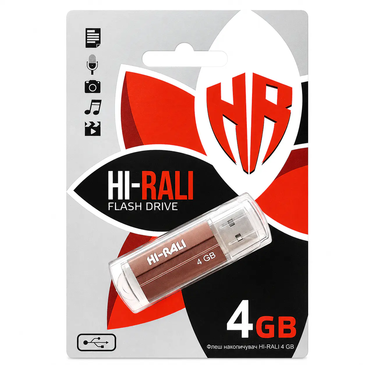 Купити оптом Купити Флешка USB 4GB Hi-Rali Corsair бронза оптом - ціна 138 грн в Україні , зображення 2