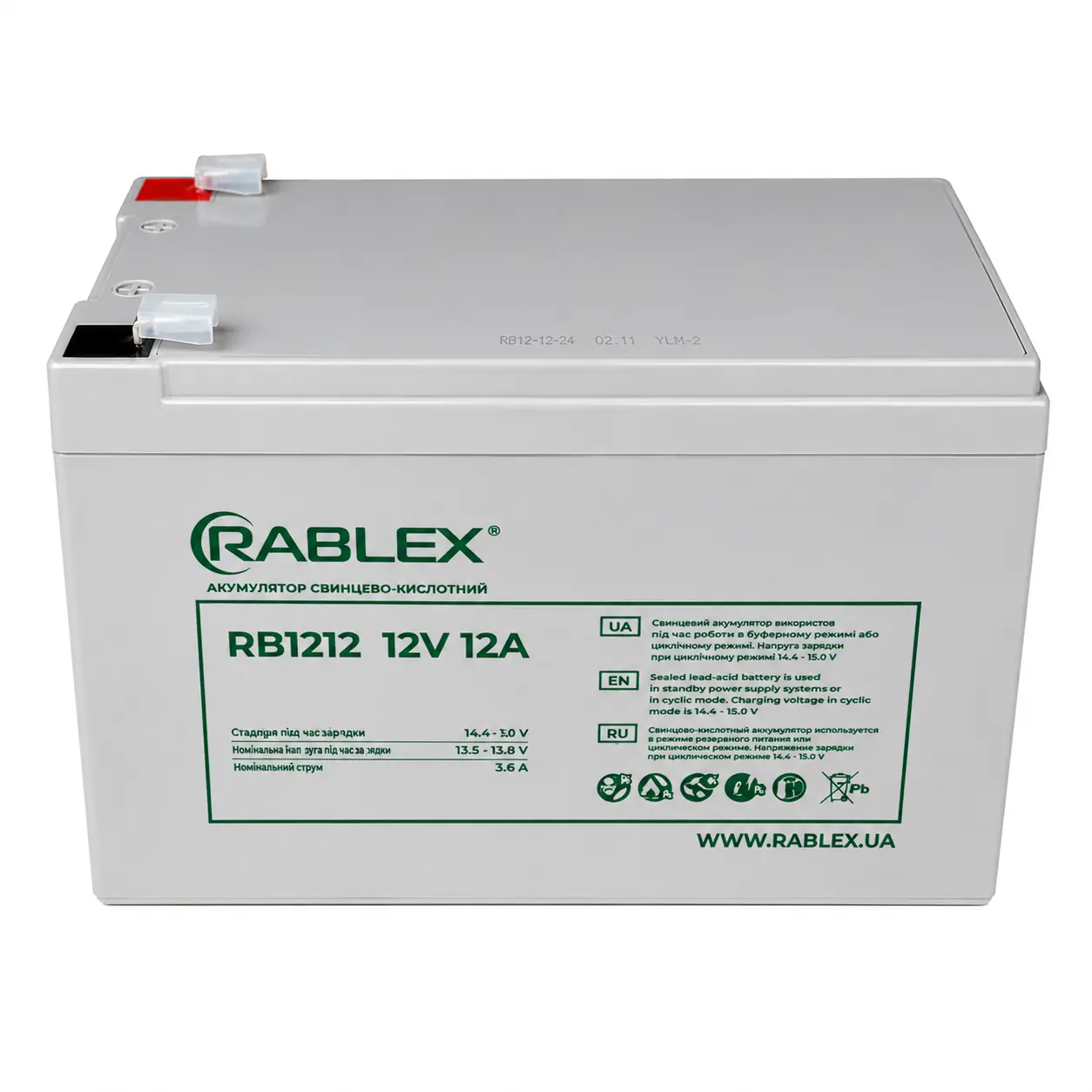 Купить оптом Аккумулятор 12V 12Ah RABLEX RB1212 в Украине , изображение 3