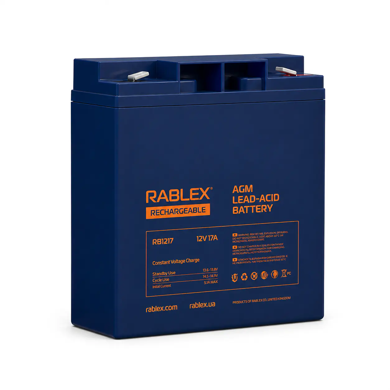 Купить оптом Аккумулятор 12V 17Ah RABLEX RB1217 в Украине , изображение 2