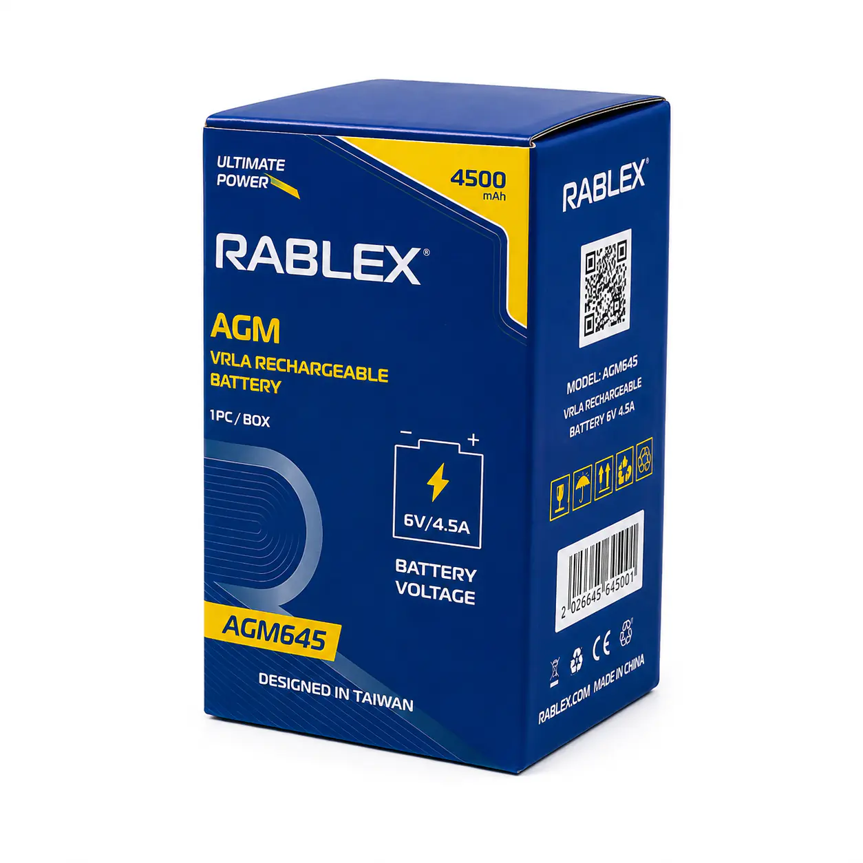 Купить оптом Аккумулятор RABLEX 6V 4.5Ah RB645-AGM (1300g) в Украине 