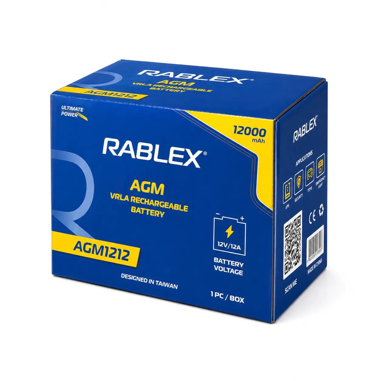 Купить оптом Аккумулятор RABLEX 12V 12Ah RB1212-AGM (3500g) в Украине 