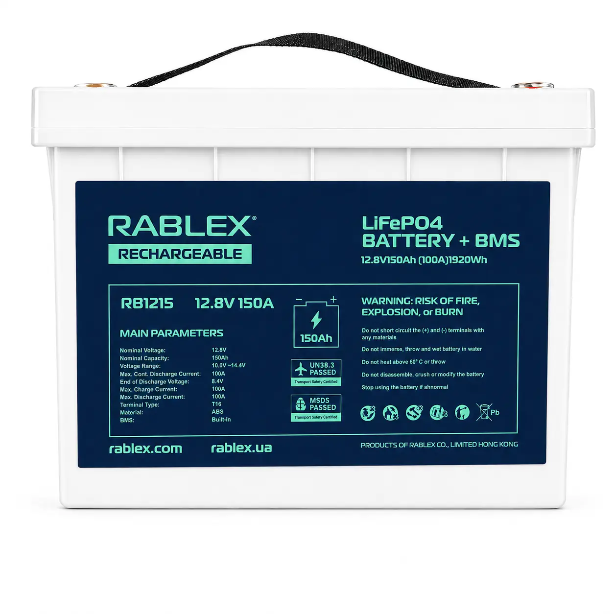 Купить оптом Аккумулятор LifePo4 RABLEX 12V 150Ah в Украине 