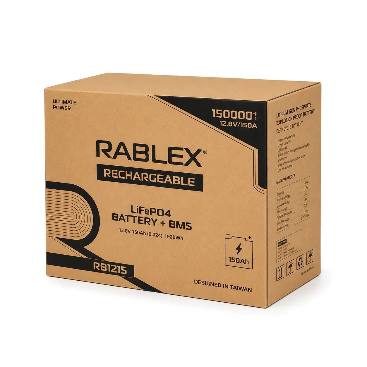 Купить оптом Аккумулятор LifePo4 RABLEX 12V 150Ah в Украине , изображение 2