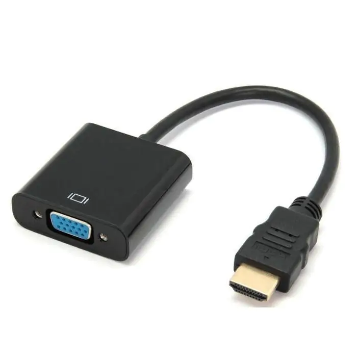 Купити оптом Купити Перехідник HDMI-VGA тато-мама з аудіо-кабелем (у пакеті) без живлення оптом - ціна 82 грн в Україні 
