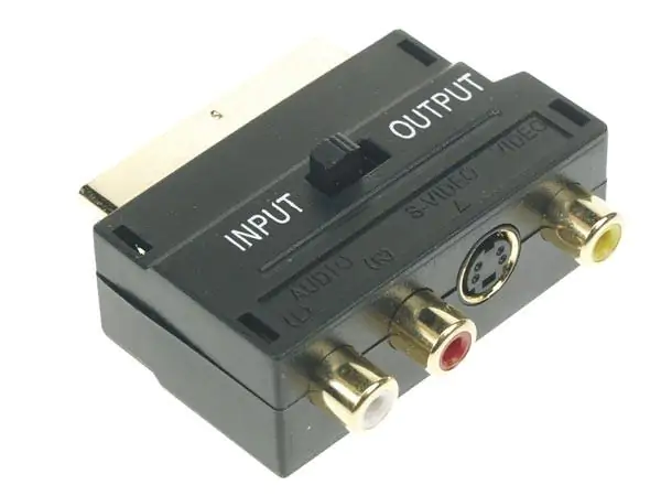 Купить оптом Переходник переключатель SCART M/папа - 3RCA F/мама S-Video F/мама SH3007 в Украине 
