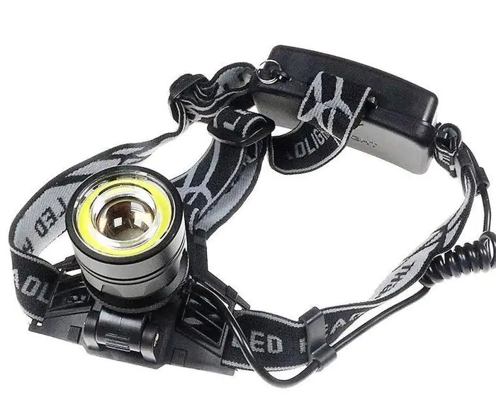 Купить оптом Налобный фонарик (зарядка от сети) COB + T6 BL-8027 в Украине 