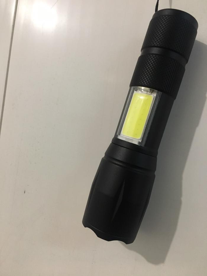 Купить оптом Светодиодный ручной фонарь с боковой подсветкой ЗУ microUSB T6-29 в Украине, изображение 2