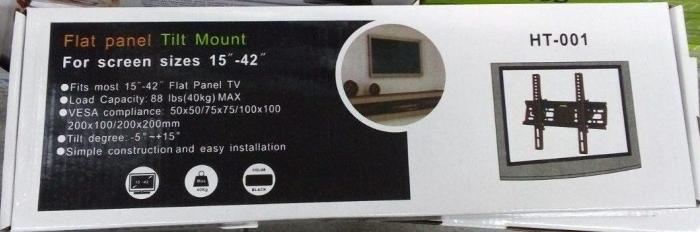 Купить оптом Кронштейн для телевизора наклонный 15-42 дюйм. HT-001 в Украине