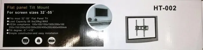 Купить оптом Кронштейн для телевизора наклонный 32-66 дюйм. HT-002 в Украине , изображение 2