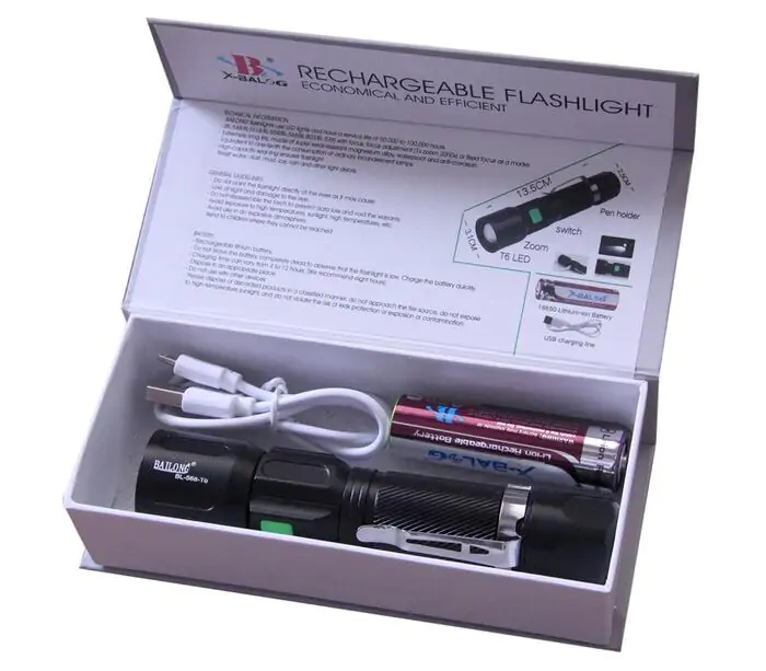 Купити оптом Купити уцінений товар Ручний ліхтарик X-Balog BL-568 XML T6 Брак Брак в Україні 