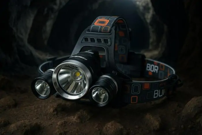 Купить оптом Налобный фонарь 3 диода RJ-3000 в Украине , изображение 2