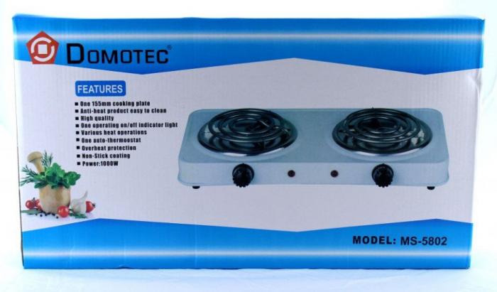 Купить оптом Электро плита настольная спиральная (2 конфорки) DOMOTEC MS-5802 в Украине, изображение 2