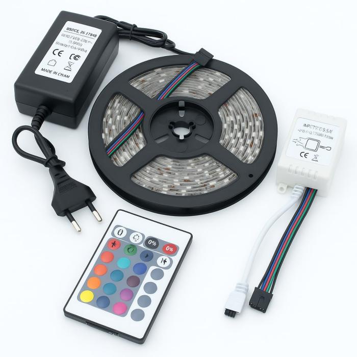 Купити оптом Купити Світлодіодна стрічка RGB (комплект) LED 5050 оптом - ціна 187 грн в Україні , зображення 2