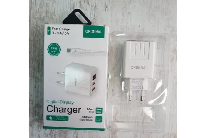 Купити оптом Купити Мережевий зарядний ORIGINAL A-14 з дисплеєм (3.1A 2USB) оптом - ціна 84 грн в Україні , зображення 2