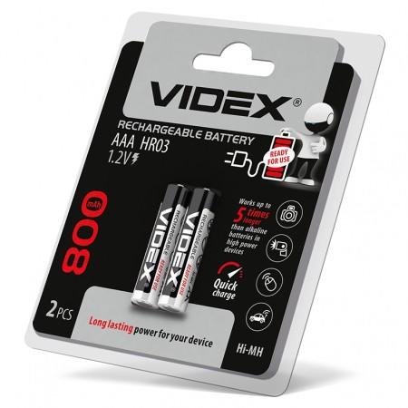Купить оптом Аккумуляторы Videx HR03/AAA 800mAh 2шт/блистер (Цена указана за 2шт)