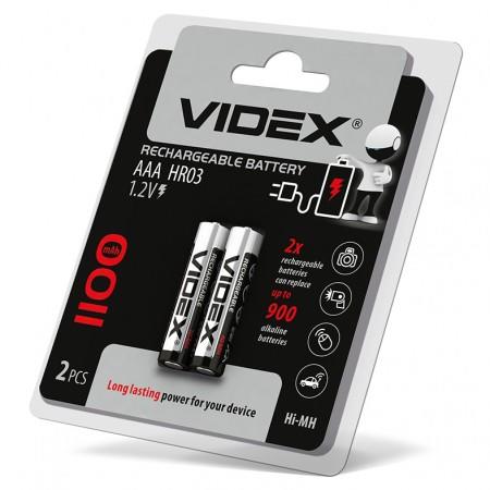 Купить оптом Аккумуляторы Videx HR03/AAA 1100mAh 2шт/блистер (Цена указана за блистер)