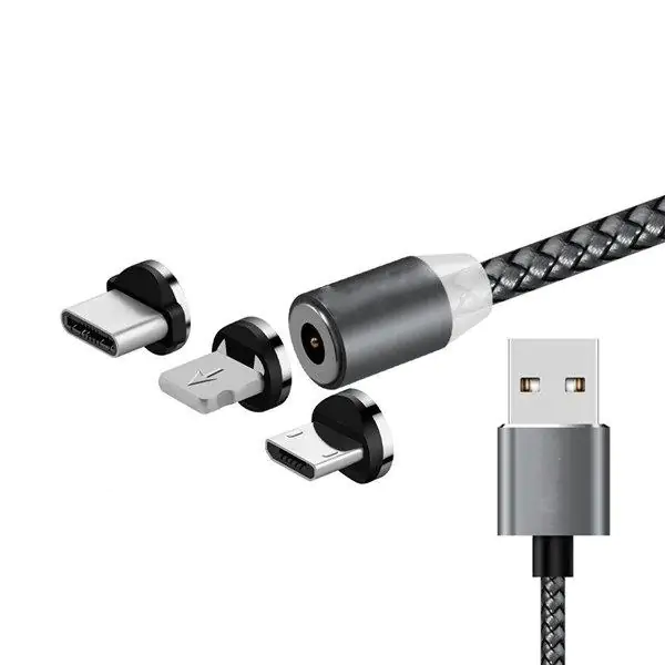 Купити оптом Купити Шнур Lighting/Type-C/microUSB магнітний M3 (4994) оптом - ціна 56 грн в Україні 