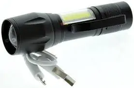 Купить оптом Мини светодиодный ручной фонарь с боковой подсветкой ЗУ microUSB BL-513 в Украине 