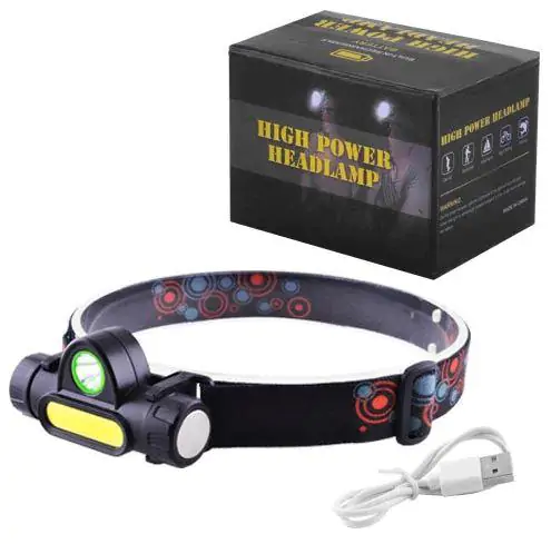 Купить оптом Налобный мини фонарь microUSB 8101 (XPE+COB) в Украине 