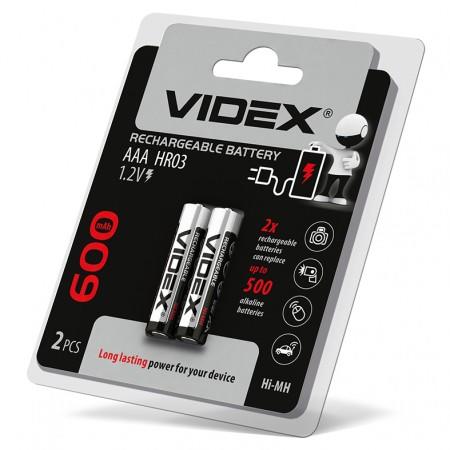 Купить оптом Аккумуляторы Videx HR03/AAA 600mAh 2шт/блистер (Цена указана за 2шт)
