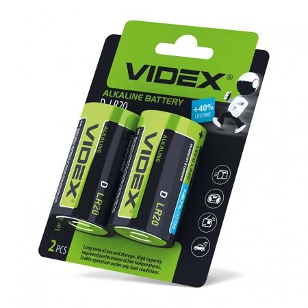 Купить оптом Батарейка щелочная Videx LR20/D 2шт/блистер (Цена указана за 2шт) в Украине