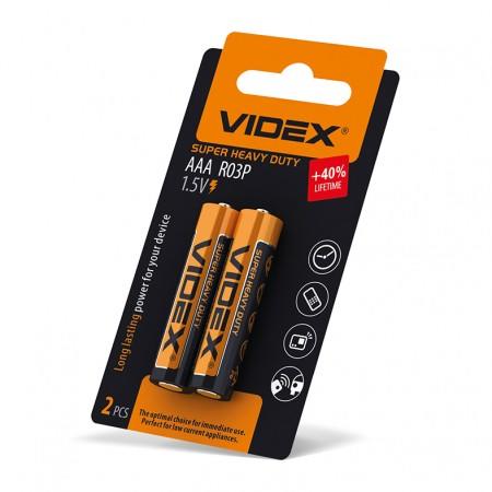 Купить оптом Батарейка солевая Videx R03P/AAA 2шт/блистер (Цена указана за 2шт) в Украине