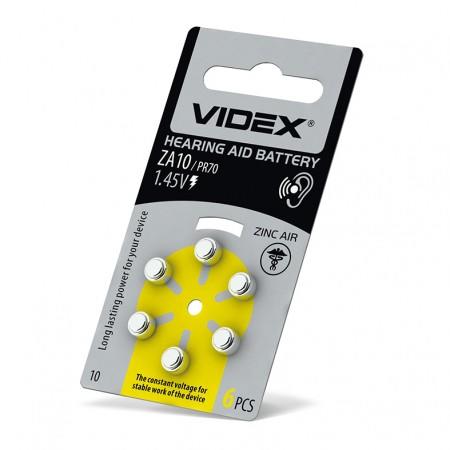 Купить оптом Батарейка воздушно цинковая Videx ZA10 (PR70) 6шт/блистер (Цена указана за 6шт) в Украине